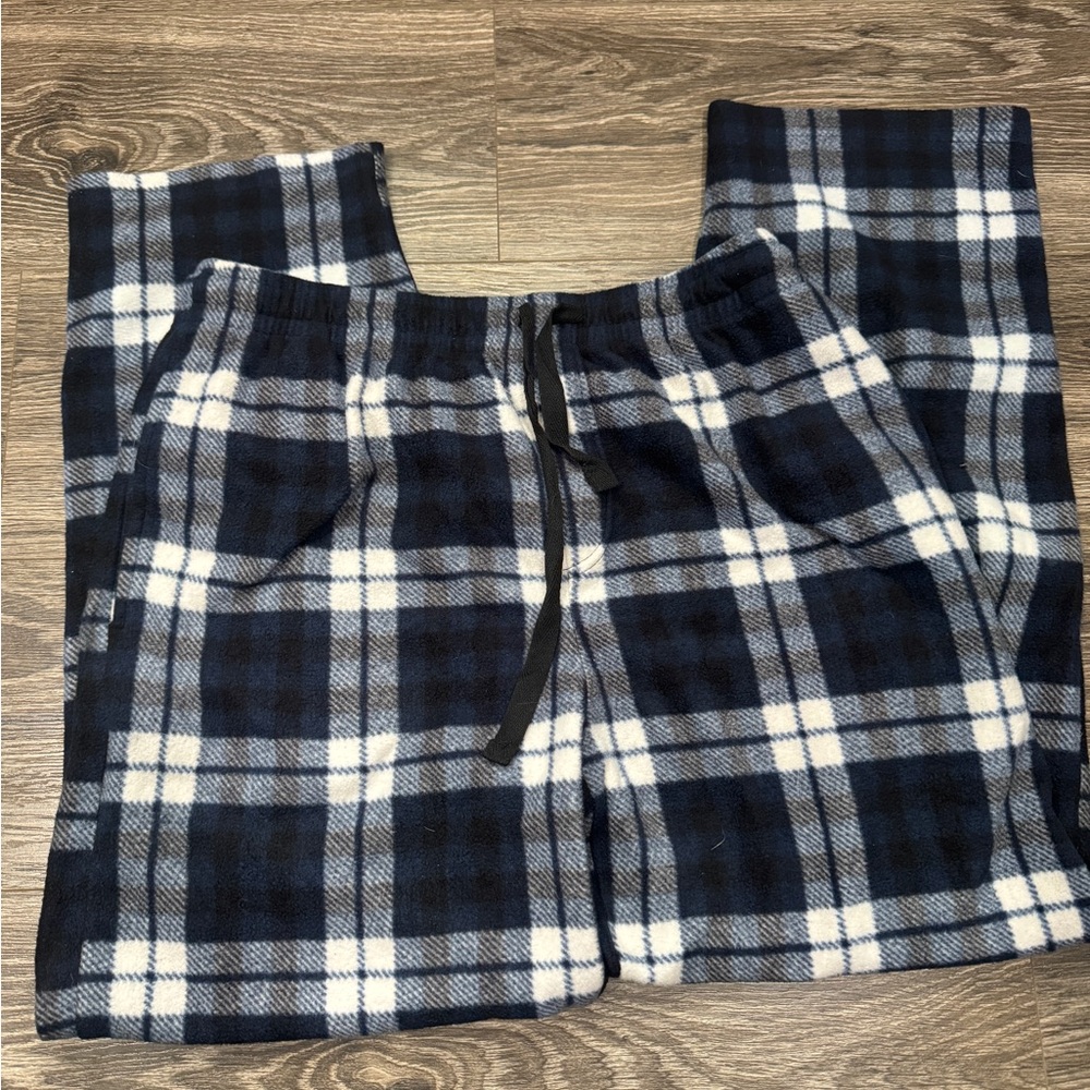 Men's Navy Plaid Lounge Pants